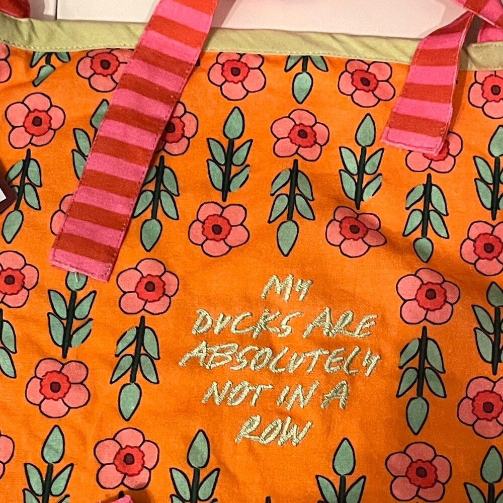 My Ducks Are Definitely Not in a Row Colorful Kitchen Apron NWT Cotton (x) - Picture 5 of 14
